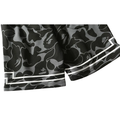 Bermuda Bape Bapesta Camuflada Cinza