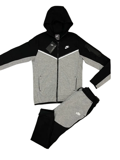 Conjunto Nike Tech Fleece Cinza/Preto