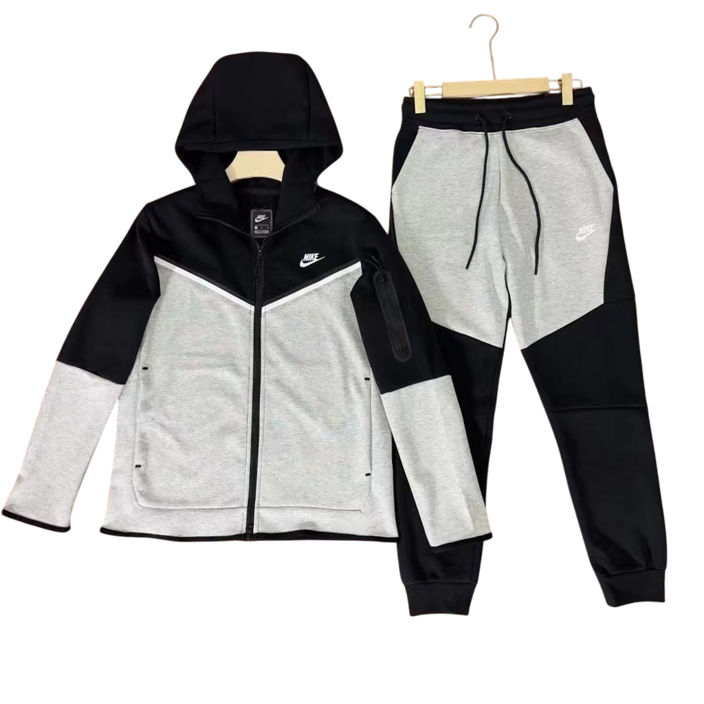 Conjunto Nike Tech Fleece Cinza/Preto