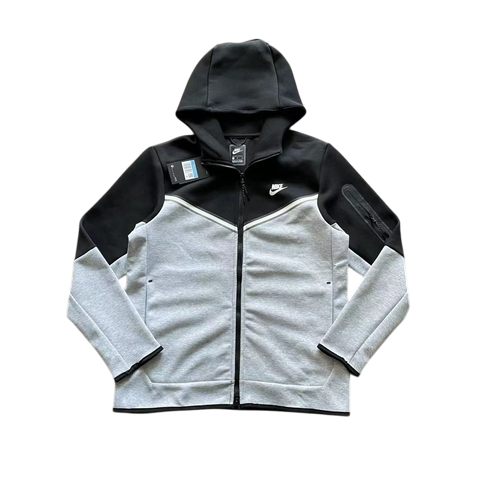 Conjunto Nike Tech Fleece Cinza/Preto