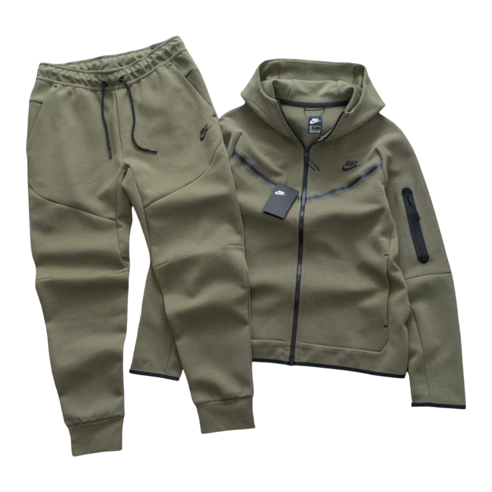 Conjunto Nike Tech Fleece Green Black
