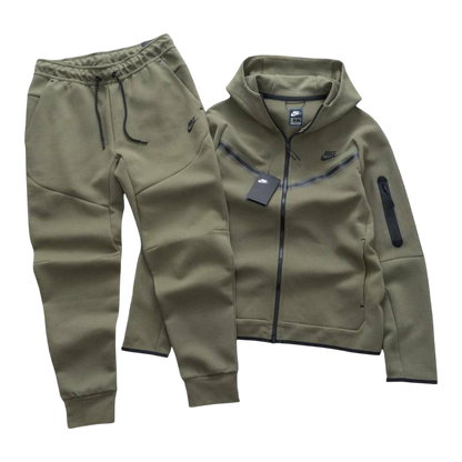 Conjunto Nike Tech Fleece Green Black