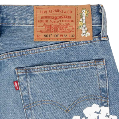 Calça Jeans Light Wash Denim Tears x Levi's Azul