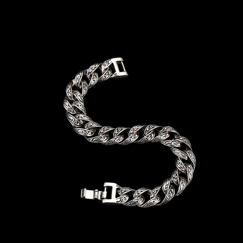 Pulseira Masculina Italiana Detalhada