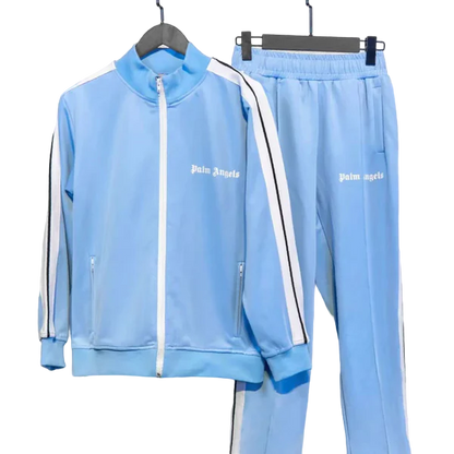 Conjunto Palm Angels Logo Tracksuit Azul Claro