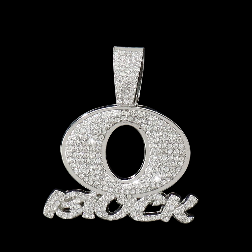 Kit Corrente Cravejada E Pingente Block Cuban Zircõnia