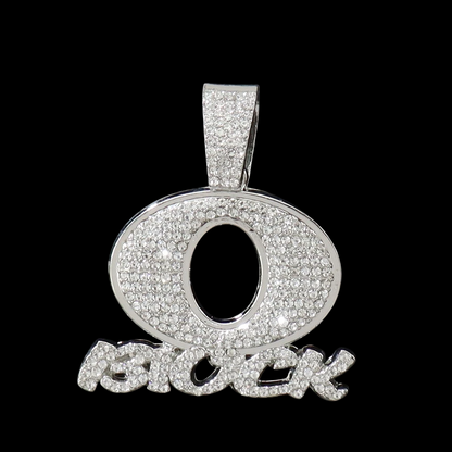 Kit Corrente Cravejada E Pingente Block Cuban Zircõnia
